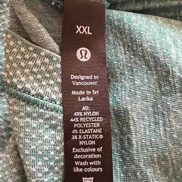lululemon Metal Vent Tech Long Sleeve 2.0 Pullover in DELM/Teal Lagoon Size XXL - Picture 5 of 6